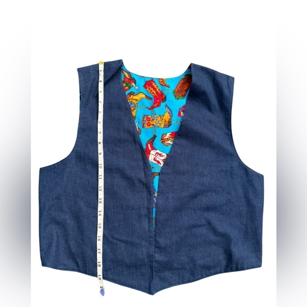 Rare Alfredo’s Wife multicolored boot vest size small - Picture 7 of 9